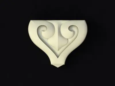Central decor ornament for furniture Free 3D model 38