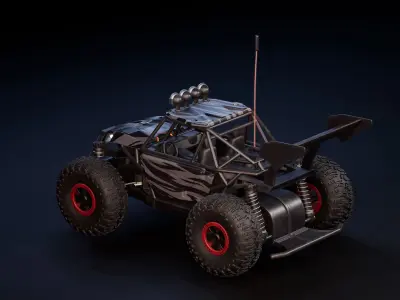 Remote Control Car Buggy - Clean Topo UVd 3D model