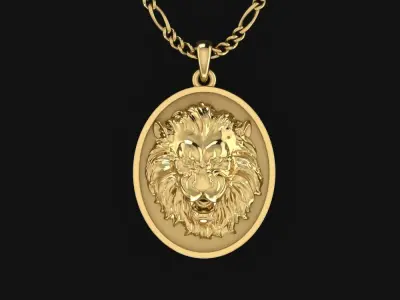 Lion Pendant 5 3D print model