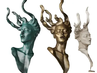 Carl Payne Demeter sculpture Low-poly 3D model