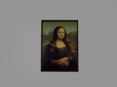 Mona Lisa Low-poly 3D model