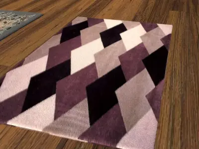 real fluffy carpet 3D model