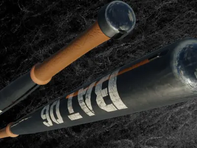 STEEL BASEBALL BAT Low-poly 3D model