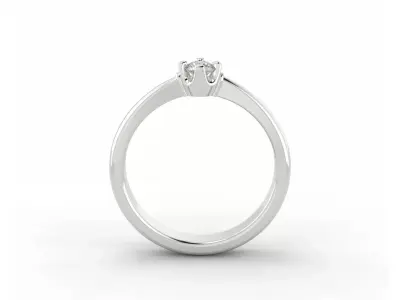 D-1604 solitaire diamond engagement ring 3D print model