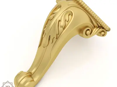 Cnc Furniture Leg 2 3D model