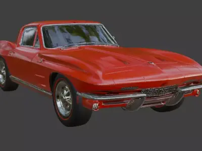 1963 Chevrolet Corvette Sting Ray 3D print model