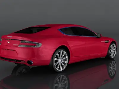 Aston Martin Vantage Low-poly 3D model