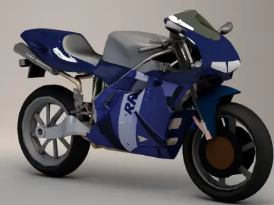 Sports Bike Pack Low-poly 3D model