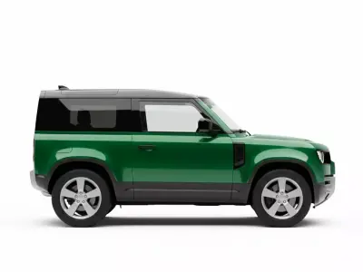 Modern Compact Off Road SUV Low-poly 3D model