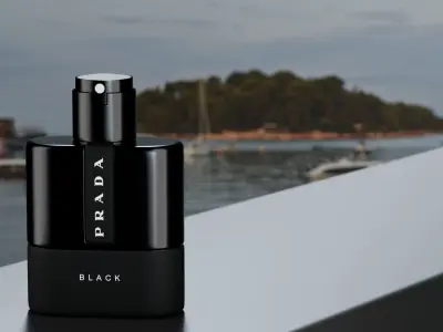 Prada Luna Rossa Perfume Low-poly 3D model