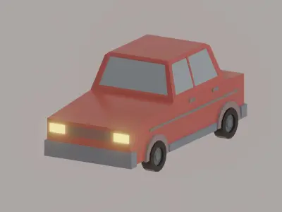 Low Poly Car Low-poly 3D model