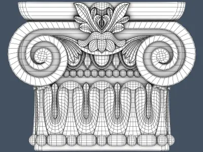 Pilaster Capital 3D model purchase