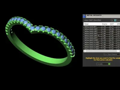 Chevron Ring 3D print model