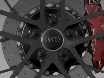 Audi R8 LMX  2014 wheel 3D model