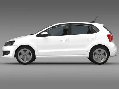 Volkswagen Polo 5d 2009-2013 3D model