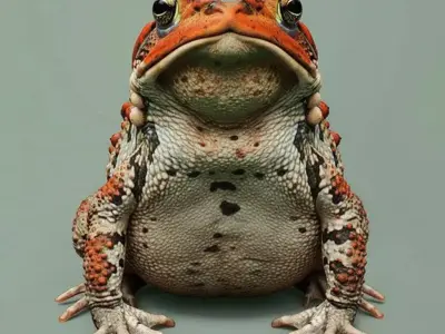 Realistic Toad Detailed Amphibian Textured Skin Low-poly 3D model