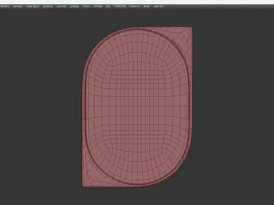 Cat Eye Metal Wall Mirror Low-poly 3D model