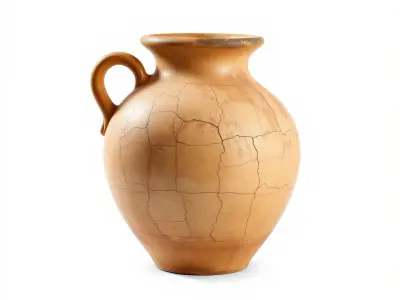 Rustic Cracked Amphora model pack Low-poly 3D model