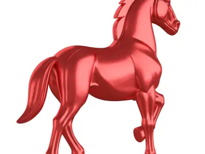 The red horse is the symbol of 2026 3D model