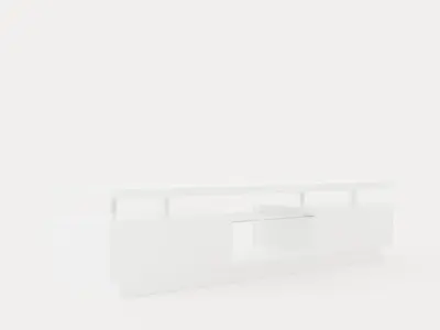 Jugansbo TV Bench 180 Cm 2 Shelves Led Lighting Low-poly 3D model