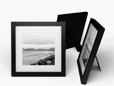 Modern Picture Frame - Seaside Photo 3D model