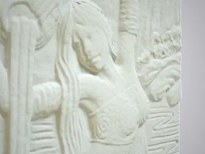 Water Girl Relief Low-poly 3D model