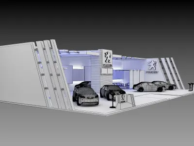 Booth Exhibition Stand a362 3D model