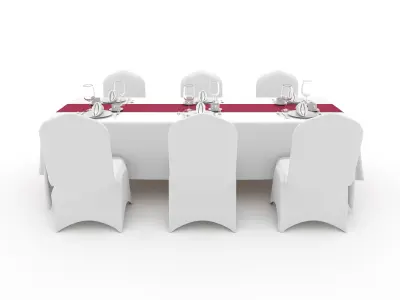 Banquet Table and Chair 95 3D model