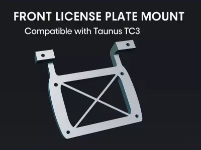Front License Plate Mount - Compatible with Taunus TC3  3D print model