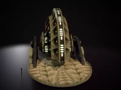 Building 9 Low-poly 3D model