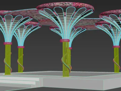 Wedding Decoration Tree Structure 3D model