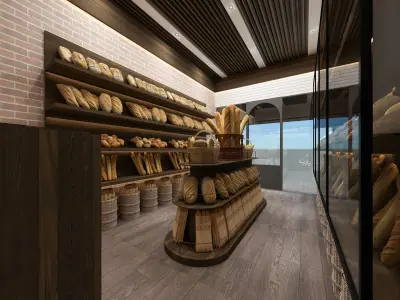 Baker Shop  Low-poly 3D model