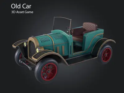 Old Car Low-poly 3D model