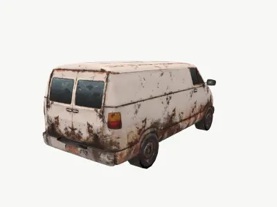 Apocalyptic Van Low-poly 3D model
