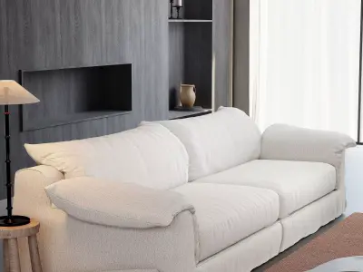 Mid Century interior scene 3D model