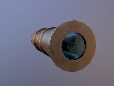 Low Poly Telescope Low-poly 3D model