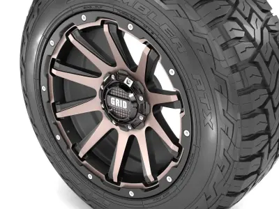OFF ROAD WHEEL AND TIRE COLLECTION 3 3D Model Pack