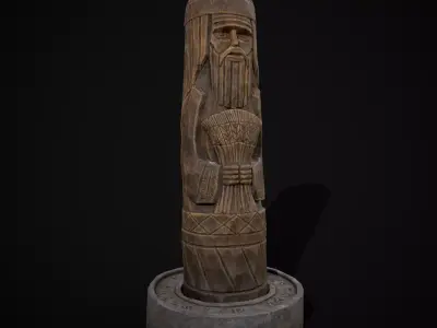 Slavic Gods Figurine Dazhbog Low-poly 3D model