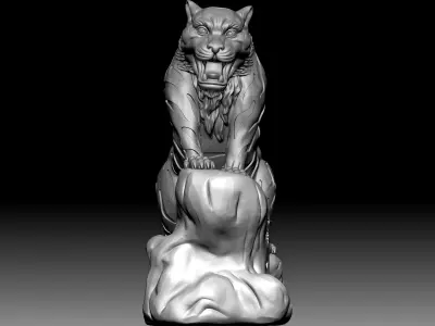 Tiger Sculpture 3D model