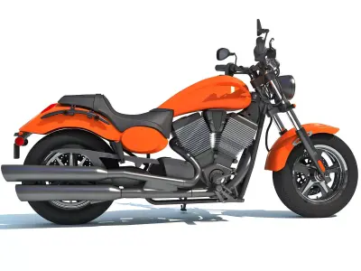 3D Motorcycle orange 3D model