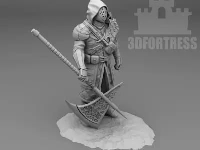 Axe Soldier 3D print model