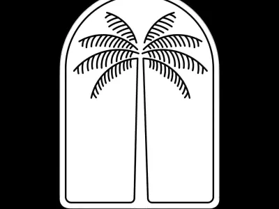 Palm Tree Neon Sign 3D model