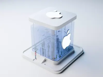 Apple Aquarium High Quality 3D Model in Blender Low-poly 3D model