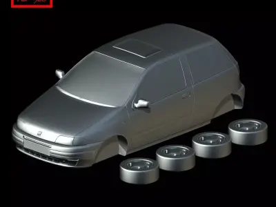 Fiat Punto GT 1993-1999 3D print model