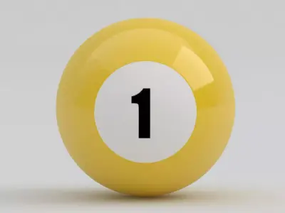 Pool Snooker Ball 1 3D model