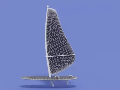 Cartoon Windsurf 3D model