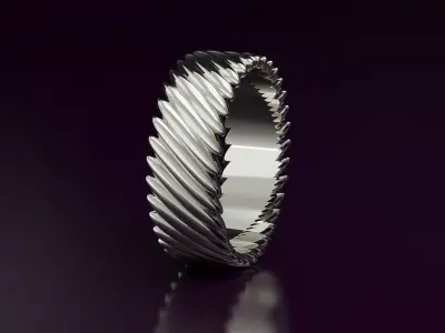 free form bead band Ring  Free 3D print model