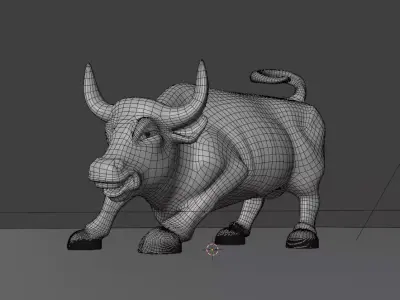 High Quality Bull 3D Model  Stylized Cartoon Animal   Low-poly 3D model