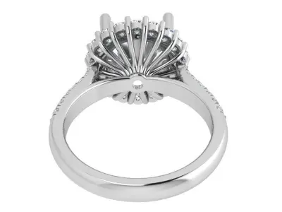 Round Halo Ring 3605 3D print model