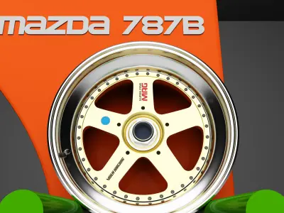 Mazda 787B Rims 3D model